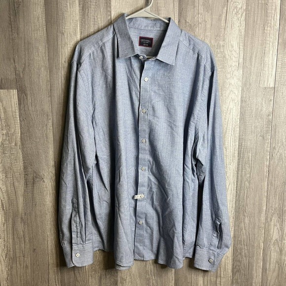 UNTUCKit Shirt Mens 2XL‎ Blue Button Up Flannel Long Sleeve Cotton Casual - Picture 1 of 6